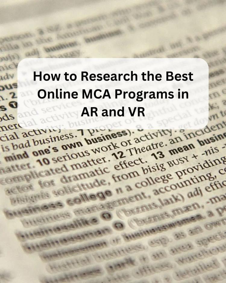 best online MCA AR VR Programs