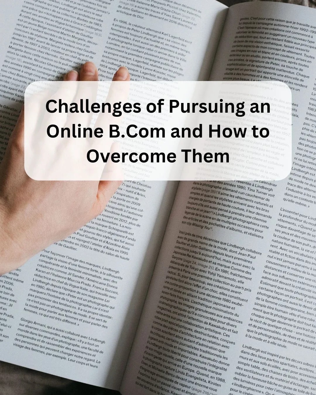 Challenges in Online B.Com