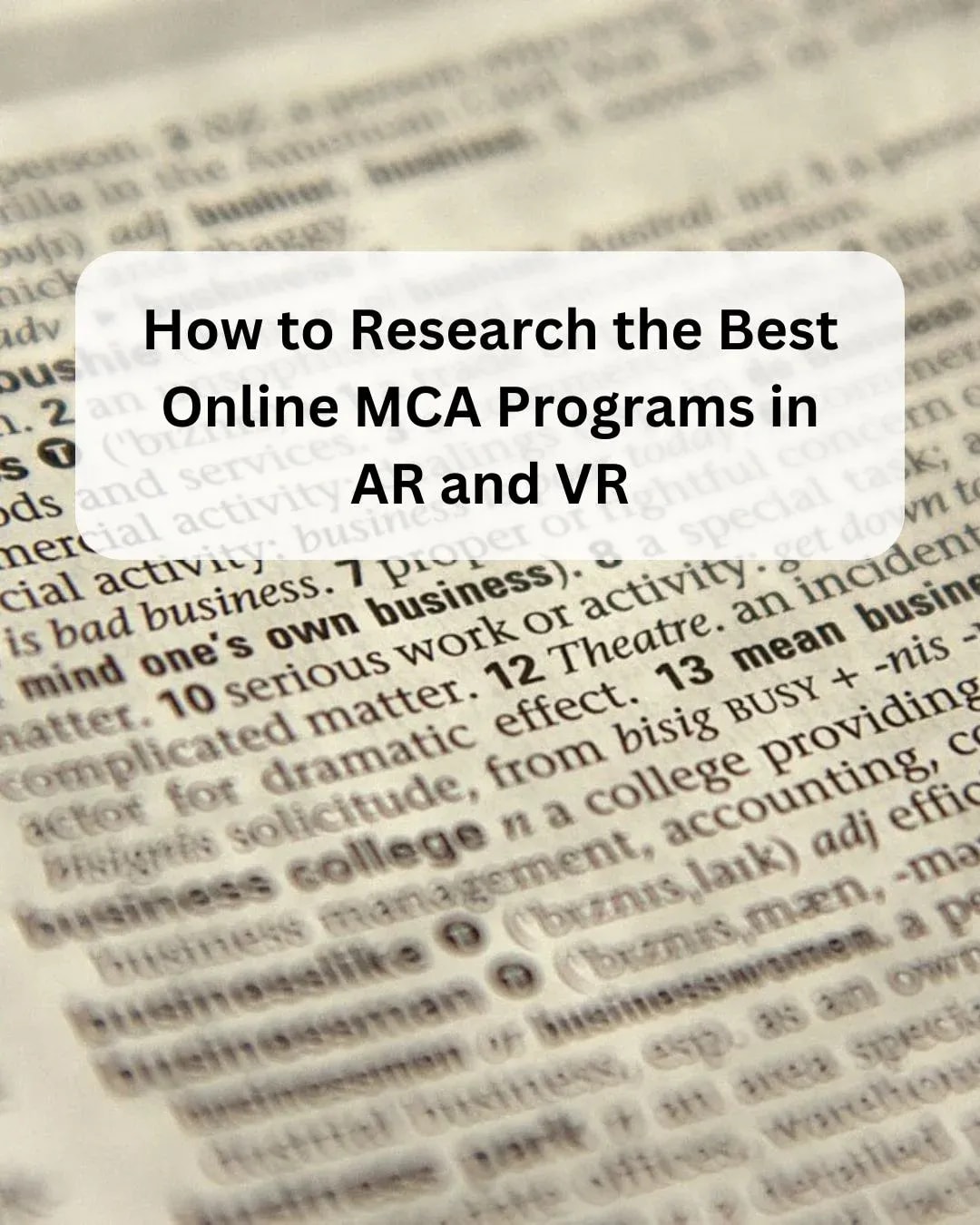 best online MCA AR VR Programs