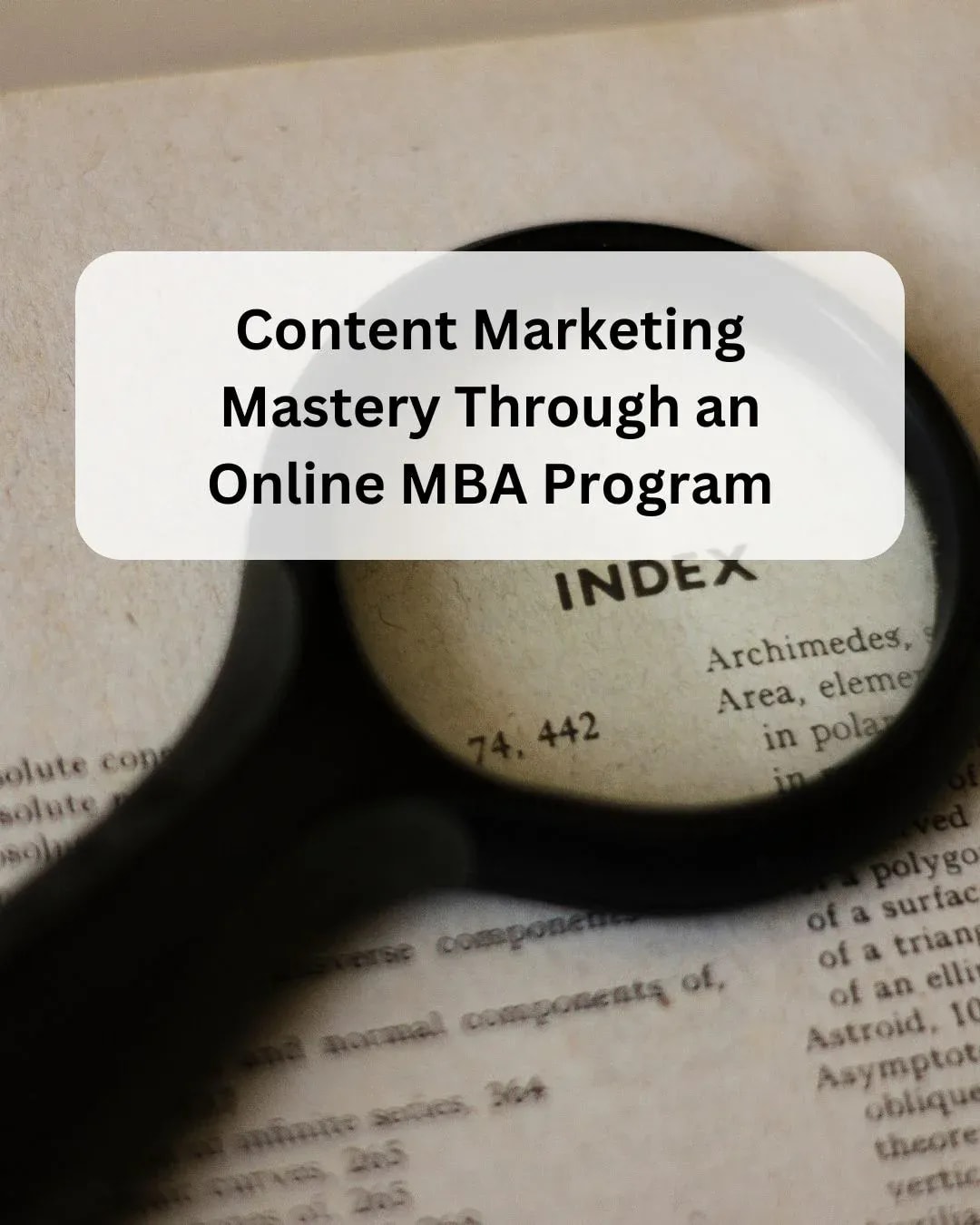 content marketing MBA