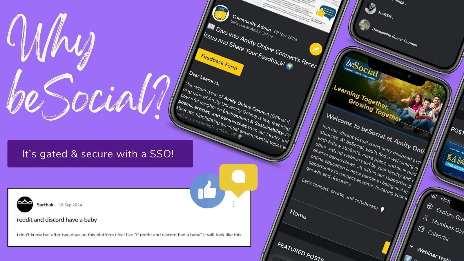 Amity Online Why beSocial Over Other Platforms Like Discord or Telegram